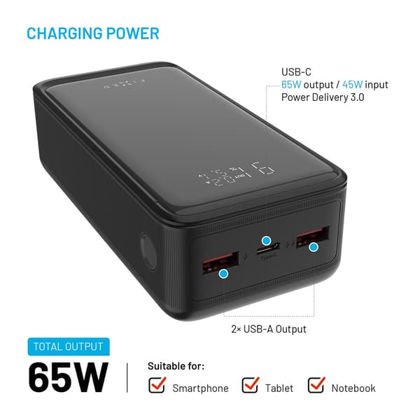 Fixed Powerbank Zen2 30 Plus 65W 30 000 mAh