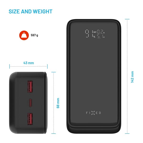 Fixed Powerbank Zen2 30 Plus 65W 30 000 mAh