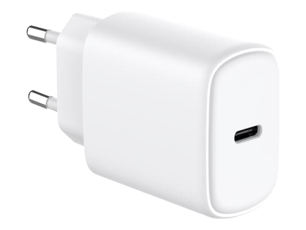 GRATEQ - Strømadapter - GaN - 25 watt - 3 A - PD/PPS, Fast Charge (24 pin USB-C) - hvit