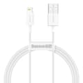 Miniatyrbild 2 av 3: Baseus USB 2.0 til Lightning kabel 1.5m vit