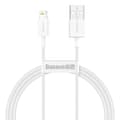 Miniatyrbild 1 av 3: Baseus USB 2.0 til Lightning kabel 1.5m vit