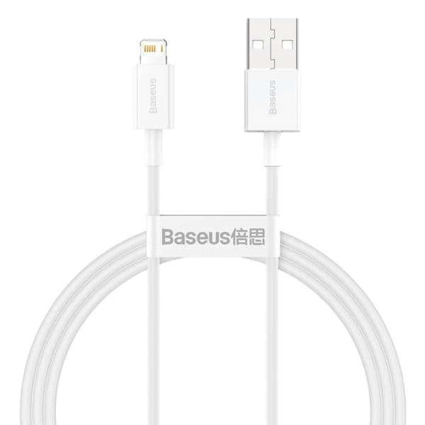 Baseus USB 2.0 til Lightning kabel 1.5m vit