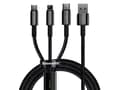 Miniatyrbillede 1 af 2: Baseus Tungsten Gold 3-in-1 USB Cable, 1,5m