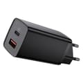 Miniatyrbillede 2 af 4: Baseus Dual Port GaN2 Adapter 65Watt 1xUSB-C + 1xUSB-A Sort