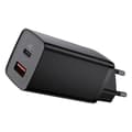 Miniatyrbillede 1 af 4: Baseus Dual Port GaN2 Adapter 65Watt 1xUSB-C + 1xUSB-A Sort