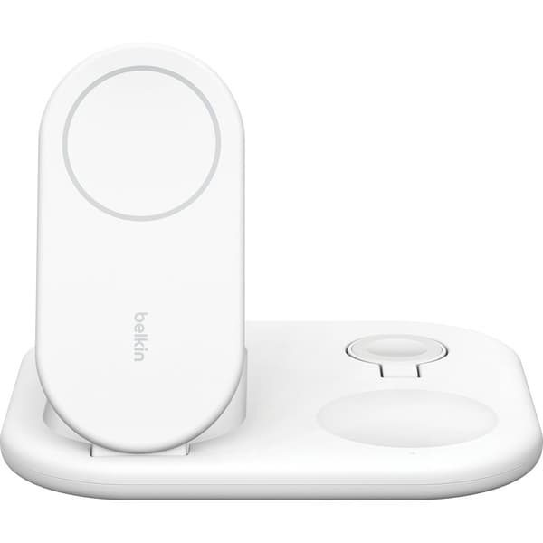 Belkin Langaton laturi BoostCharge 3-in-1 Foldable MagSafe Qi2 15W Valkoinen