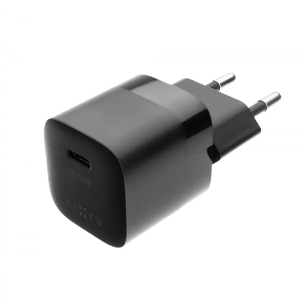 Fixed Oplader med Kabel Mini PD Travel Charger Kit USB-C/USB-C 20W Sort