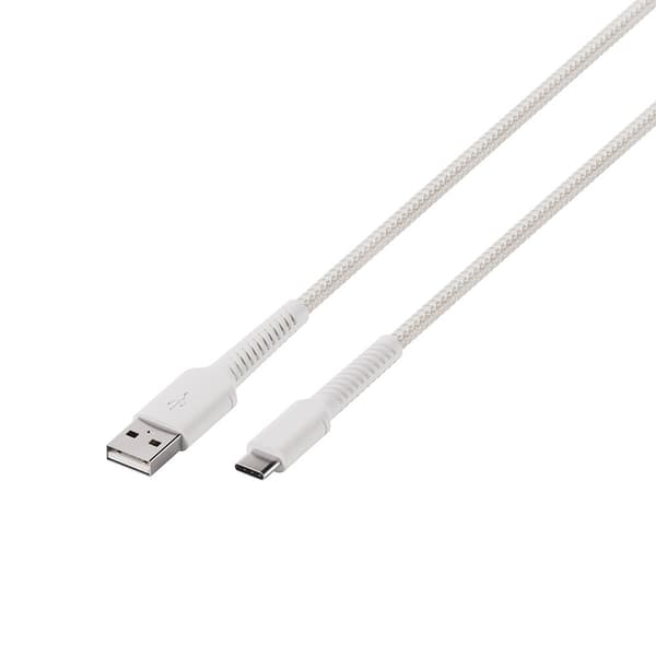 Vivanco Kabel Longlife Braided USB-A/USB-C 0.5m Hvit