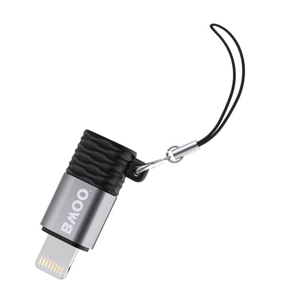 BWOO USB-A Till Lightning Adapter Mini BZ-37 - Silver
