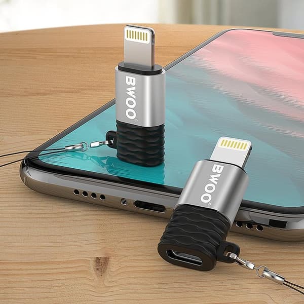 BWOO USB-A Till Lightning Adapter Mini BZ-37 - Silver