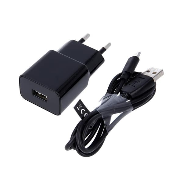 Maxlife Väggladdare MicroUSB 2.1A med Kabel - Svart Svart