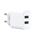 Miniatyrbild 3 av 5: XO Väggladdare 2x USB 2.1A med MicroUSB Kabel CE02C - Vit