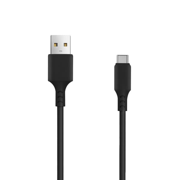 Setty Väggladdare USB 2.4A med USB-C 1m Kabel NEW - Svart