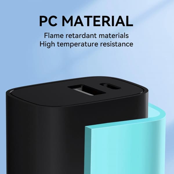 Wozinsky USB-A USB-C 20W Väggladdare - Svart