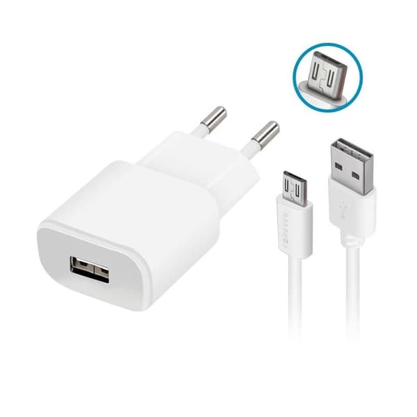 Forever Väggladdare MicroUSB 2A med Kabel - Vit