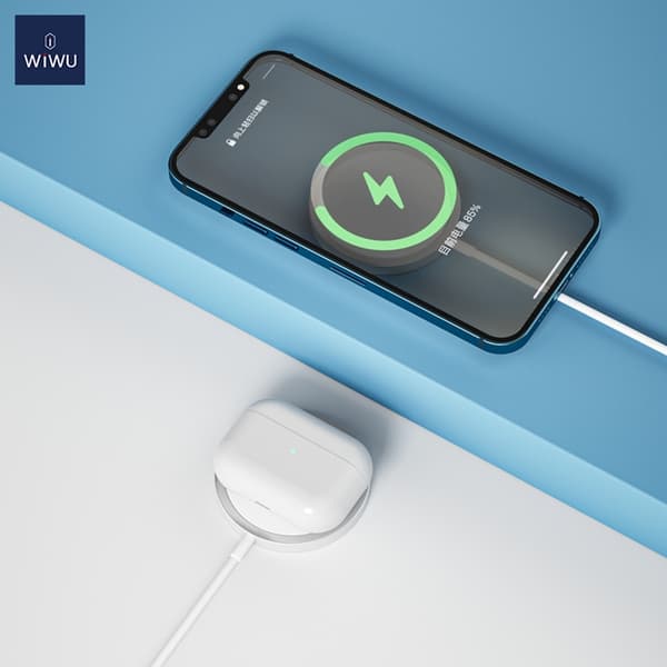 WIWU Magnetisk Trådlös Laddare 15W Wi-W009 - Vit