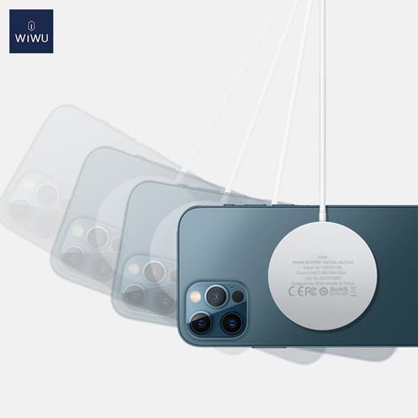 WIWU Magnetisk Trådlös Laddare 15W Wi-W009 - Vit