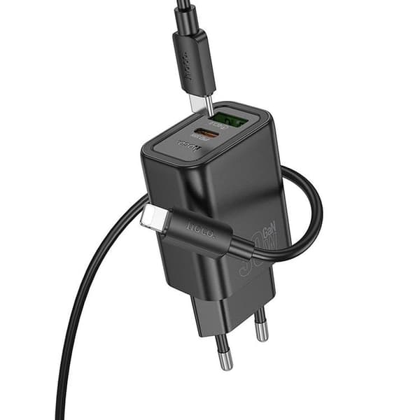 HOCO Snabbladdare USB/USB-C 30W USB-C/Lightning Kabel N63 PD QC