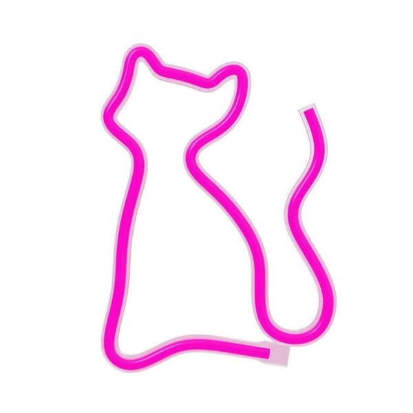 Forever Light LED Neon CAT Bat + USB - Rosa