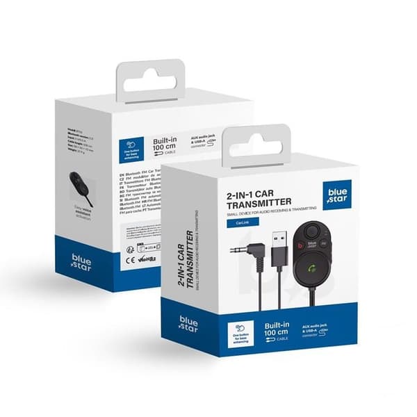 Blue Star FM Sändare Carlink BT62 - Svart