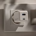 Miniatyrbild 3 av 7: Forever Snabbladdare USB-A - USB-C 45W GaN PD QC - Vit