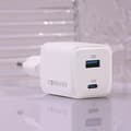 Miniatyrbild 6 av 7: Forever Snabbladdare USB-A - USB-C 45W GaN PD QC - Vit