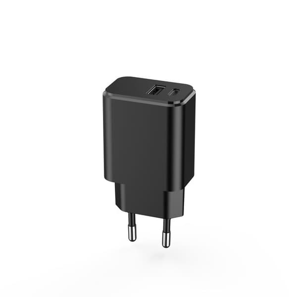 Setty Snabbladdare USB Till USB-C 20W 3A - Svart