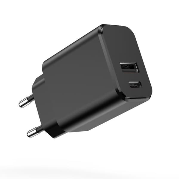 Setty Snabbladdare USB Till USB-C 20W 3A - Svart