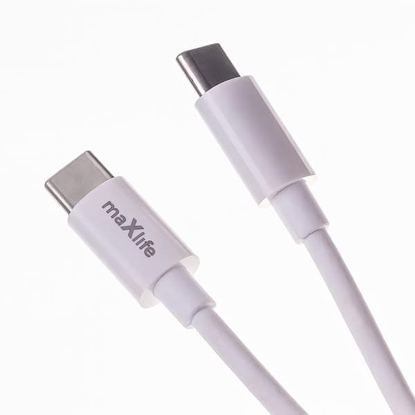 Maxlife Väggladdare USB/USB-C 30W med USB-C/USB-C Kabel PD QC