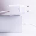 Miniatyrbild 9 av 11: Maxlife Väggladdare USB/USB-C 30W med USB-C/USB-C Kabel PD QC