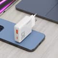Miniatyrbild 3 av 6: Dudao Snabbladdare 30W USB-A Till USB-C GaN - Vit