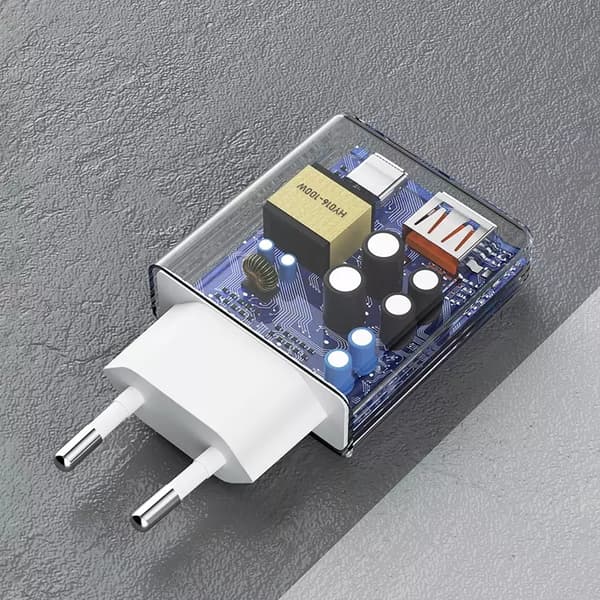 Dudao Snabbladdare 30W USB-A Till USB-C GaN - Vit