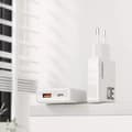 Miniatyrbild 2 av 6: Dudao Snabbladdare 30W USB-A Till USB-C GaN - Vit