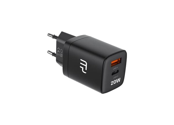 myPhone Väggladdare 20W 1xUSB-A 1xUSB-C Swiftcharge Duo - Svart
