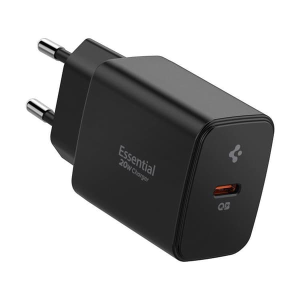 Spigen Essential Snabbladdare EE201EU 1-Ports 20W - Svart