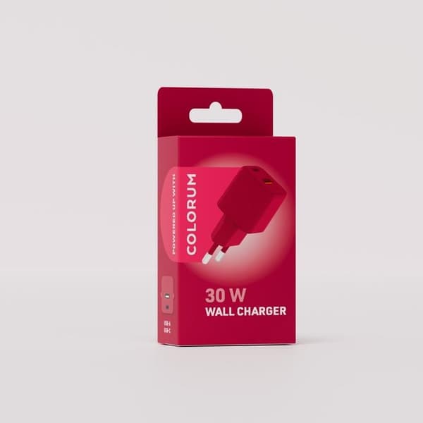 Colorum Snabbladdare 30W 1xUSB-A 1xUSB-C - Magenta