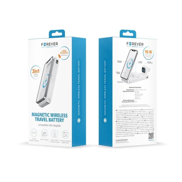 Forever Qi2 15W Trådlös Laddare Magnetisk - Silver