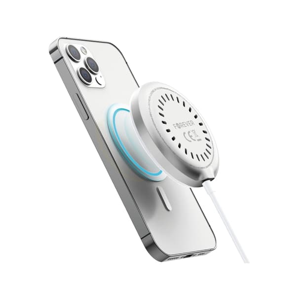 Forever Qi2 15W Trådlös Laddare Magnetisk - Silver