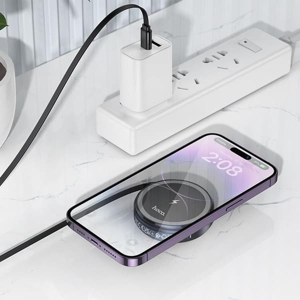 Hoco MagSafe Trådlös Laddare iPhone/Apple Watch - Svart