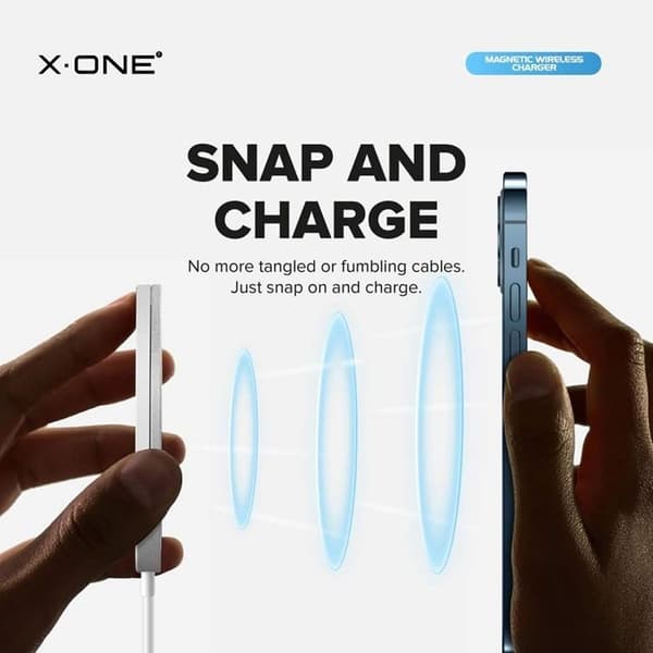 X-One MagSafe Trådlös Laddare - Vit