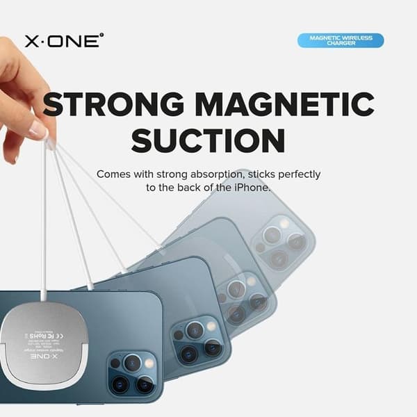 X-One MagSafe Trådlös Laddare - Vit