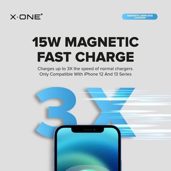 X-One MagSafe Trådlös Laddare - Vit