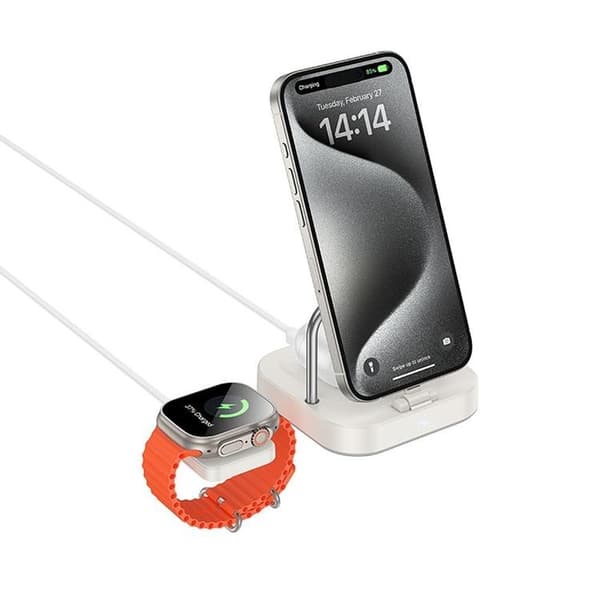 Hoco 3in1 Trådlös Laddare Apple Watch, iPhone, Airpods 5W 3A
