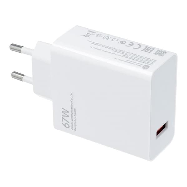 Xiaomi Snabbladdare USB-A 67W QC 3.0 Bulk - Vit