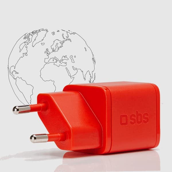 SBS Snabbladdare 20W GaN Power Delivery - Röd