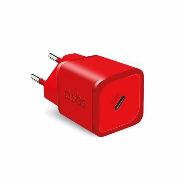 SBS Snabbladdare 20W GaN Power Delivery - Röd