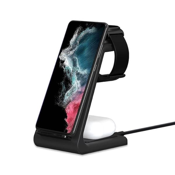 Tech-Protect 3-in-1 Trådlös Laddare För Samsung Produkter - Svart