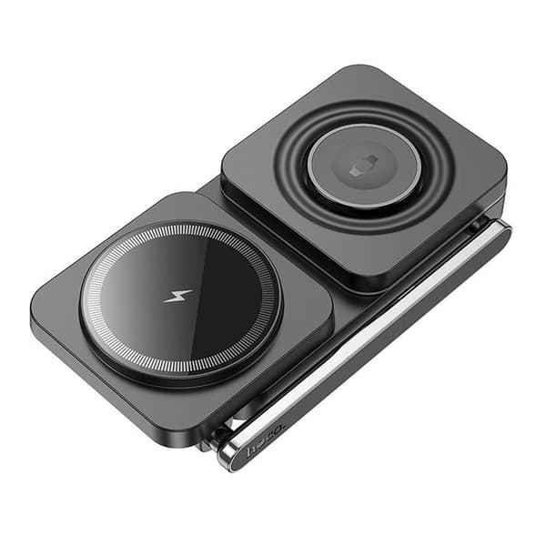Hoco 3-in-1 Trådlös Laddare Magsafe 15W iPhone, Apple Watch, AirPods - Svart