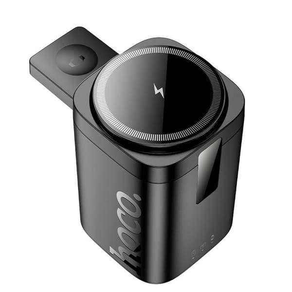Hoco 6in1 Trådlös Laddare Apple Watch, iPhone, Airpods 15W - Svart