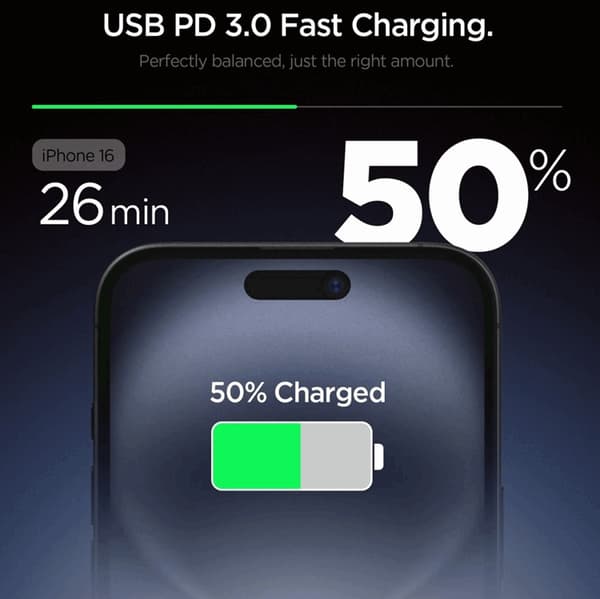 Spigen Essential Snabbladdare EE201EU 1-Ports 20W - Vit